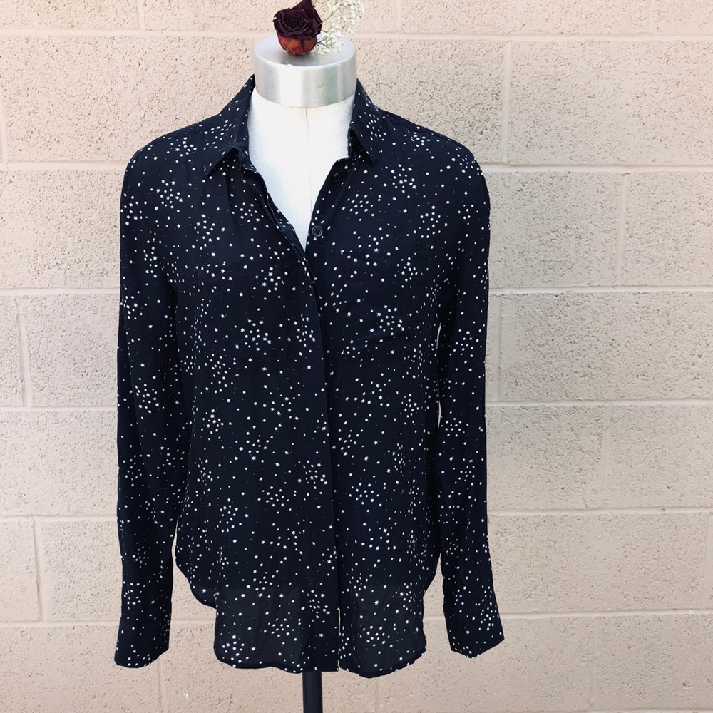 Ann Taylor Silk Star Button Down - image 3